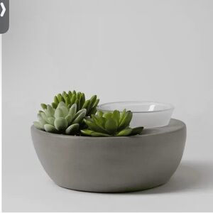 NIB Scentsy Gray Faux Succulent Planter